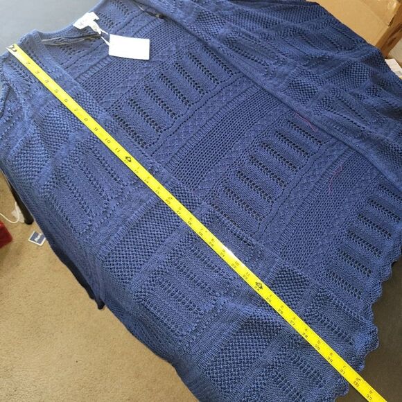 New Jessica Simpson Blue Boho Long Cardigan L XL - Picture 15 of 16